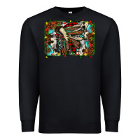 Black christmas indian headdress Premium Sweatshirt - JahusDesignShop