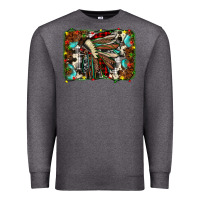 Charcoal Heather christmas indian headdress Premium Sweatshirt - JahusDesignShop