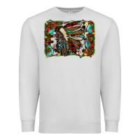 Dove Grey christmas indian headdress Premium Sweatshirt - JahusDesignShop