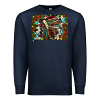 Navy christmas indian headdress Premium Sweatshirt - JahusDesignShop