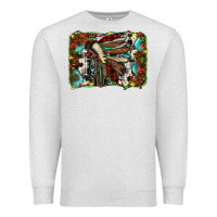 Oatmeal Heather christmas indian headdress Premium Sweatshirt - JahusDesignShop