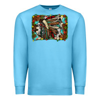 Ocean Blue christmas indian headdress Premium Sweatshirt - JahusDesignShop
