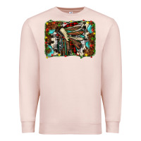 Pale Pink christmas indian headdress Premium Sweatshirt - JahusDesignShop