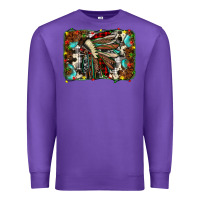 Purple christmas indian headdress Premium Sweatshirt - JahusDesignShop