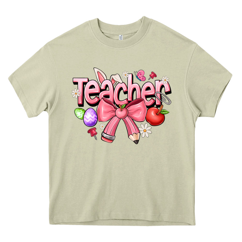 Easter Teacher Heavy Core Tee by CowhideDigitalArt | Teevron