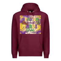 Burgundy bead up bitches it's mardi gras Premium Hoodie - MaliasSmallBusiness