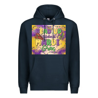 Navy bead up bitches it's mardi gras Premium Hoodie - MaliasSmallBusiness