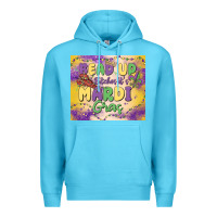 Ocean Blue bead up bitches it's mardi gras Premium Hoodie - MaliasSmallBusiness