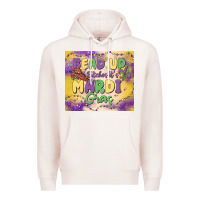 Pale Pink bead up bitches it's mardi gras Premium Hoodie - MaliasSmallBusiness