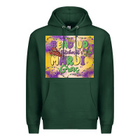 Sports Green bead up bitches it's mardi gras Premium Hoodie - MaliasSmallBusiness