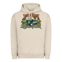 Pigment French Oak i got a heart like a truck western sunflower Urban Hoodie - NancyCooperArtShop