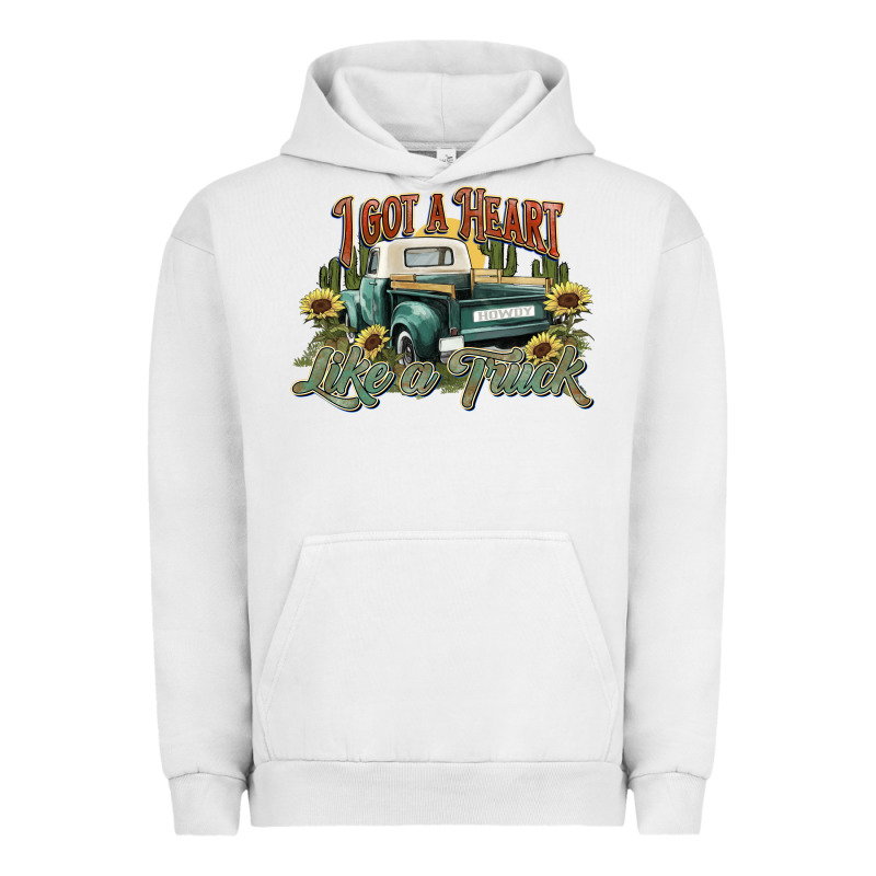 I Got A Heart Like A Truck Western Sunflower Urban Hoodie by NancyCooperArtShop | Teevron