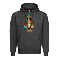Charcoal Heather arrowhead horse Zipper Hoodie - RanaPortraitStore