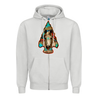 Dove Grey arrowhead horse Zipper Hoodie - RanaPortraitStore