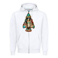 White arrowhead horse Zipper Hoodie - RanaPortraitStore
