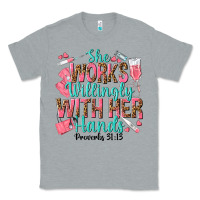 Heather Grey she works willingly with her hands Classic Tee - texasbilliewilder