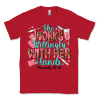 Red she works willingly with her hands Classic Tee - texasbilliewilder