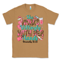 Toasted Coconut she works willingly with her hands Classic Tee - texasbilliewilder