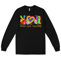 Black peace love equality Long Sleeve Tee - texasbilliewilder