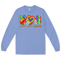 Colony Blue peace love equality Long Sleeve Tee - texasbilliewilder