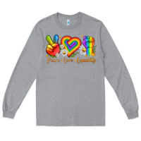 Heather Grey peace love equality Long Sleeve Tee - texasbilliewilder