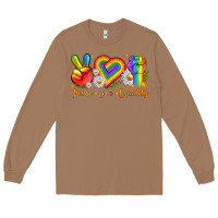 Toasted Coconut peace love equality Long Sleeve Tee - texasbilliewilder