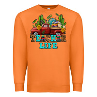 Carrot teacher life western truck and books Premium Sweatshirt - AdoDesignShop