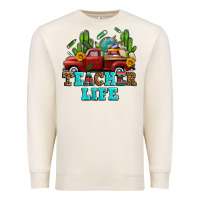 Sandshell teacher life western truck and books Premium Sweatshirt - AdoDesignShop