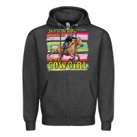 Charcoal Heather in a world full of princesses be a cowgirl Zipper Hoodie - RanaPortraitStore