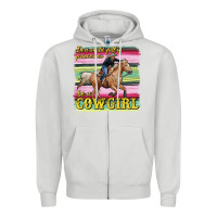 Dove Grey in a world full of princesses be a cowgirl Zipper Hoodie - RanaPortraitStore