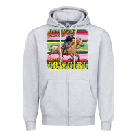 Heather Grey in a world full of princesses be a cowgirl Zipper Hoodie - RanaPortraitStore
