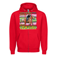 Red in a world full of princesses be a cowgirl Zipper Hoodie - RanaPortraitStore