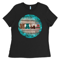 Black western turquoises mama ornament Ladies Tee - BarkalooDesign