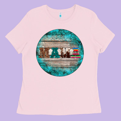 Western Turquoises Mama Ornament Ladies Tee Designed By Barkaloodesign