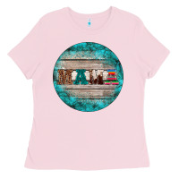 Bubblegum Pink western turquoises mama ornament Ladies Tee - BarkalooDesign