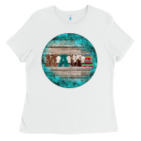 White western turquoises mama ornament Ladies Tee - BarkalooDesign
