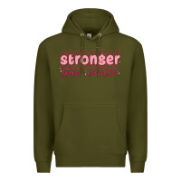 Army Green stronger than cancer Premium Hoodie - MaliasSmallBusiness