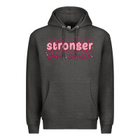 Charcoal Heather stronger than cancer Premium Hoodie - MaliasSmallBusiness