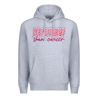 Heather Grey stronger than cancer Premium Hoodie - MaliasSmallBusiness