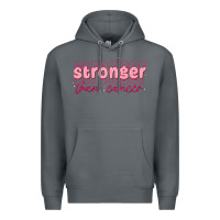 Rock stronger than cancer Premium Hoodie - MaliasSmallBusiness