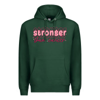 Sports Green stronger than cancer Premium Hoodie - MaliasSmallBusiness