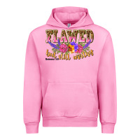 Fuchsia Pink flawed but still worthy romans 5 8 Urban Hoodie - NancyCooperArtShop