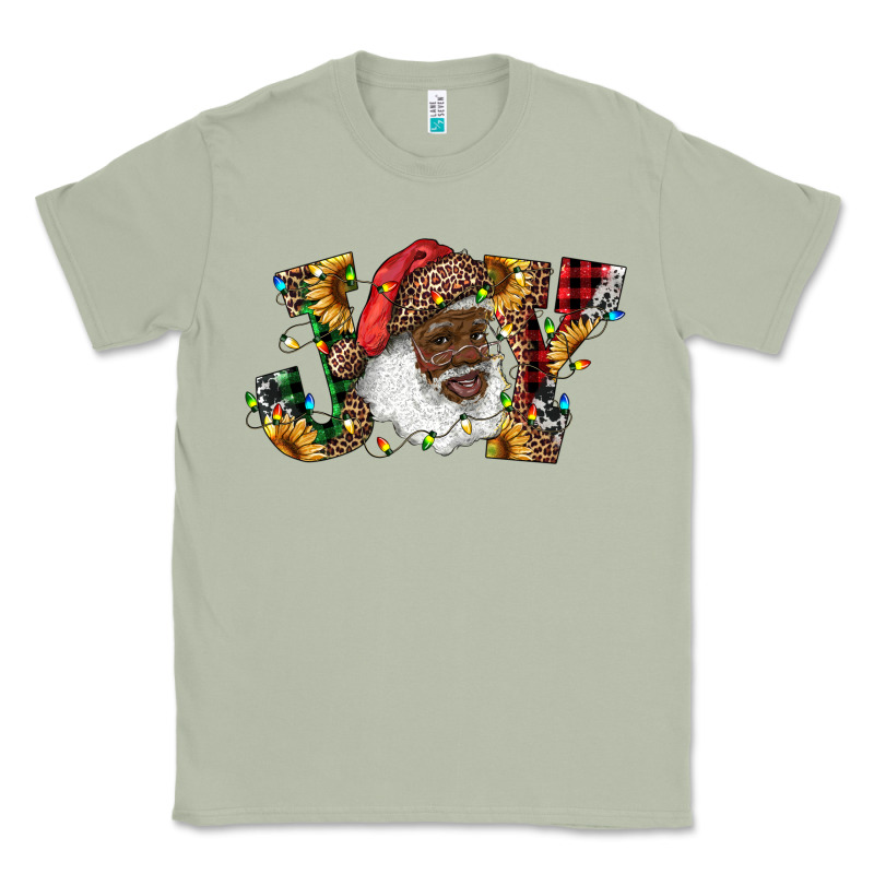 African American Santa Joy With Sunflowers Classic Tee by RanaPortraitStore | Teevron