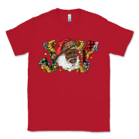 Red african american santa joy with sunflowers Classic Tee - RanaPortraitStore