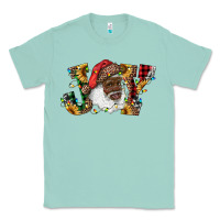 Seafoam african american santa joy with sunflowers Classic Tee - RanaPortraitStore