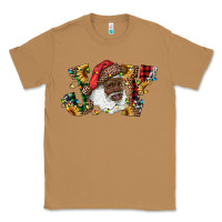 Toasted Coconut african american santa joy with sunflowers Classic Tee - RanaPortraitStore