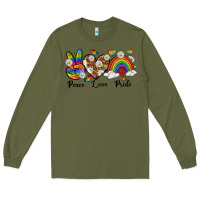 Army Green peace love pride Long Sleeve Tee - texasbilliewilder