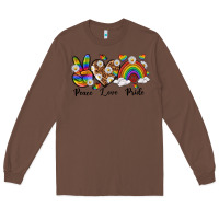 Chestnut peace love pride Long Sleeve Tee - texasbilliewilder