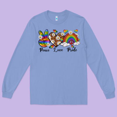 Long Sleeve Tee peace love pride