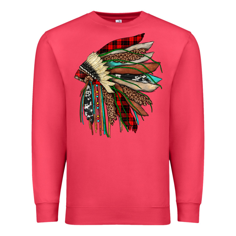 Christmas Indian Headdress Premium Sweatshirt by JahusDesignShop | Teevron